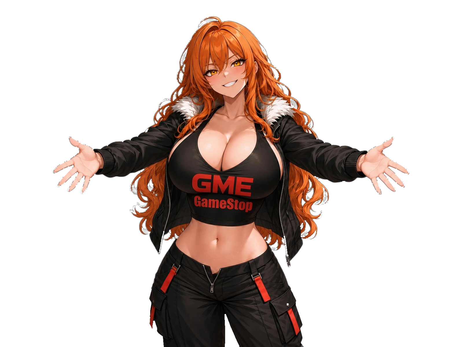 Gigantic Milker Enjoyers mascot with arms open